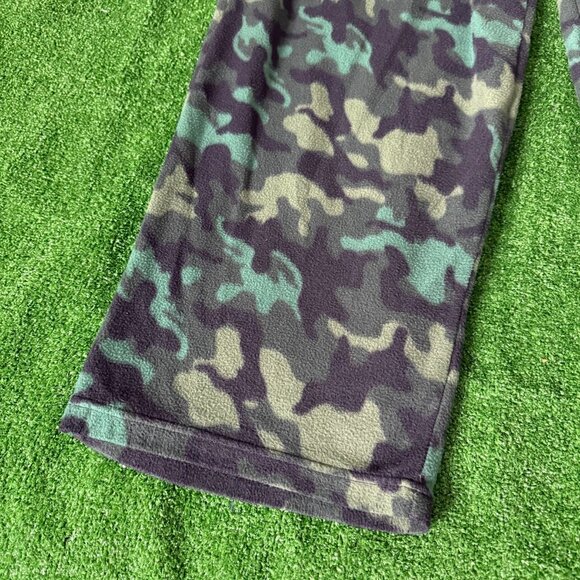 Fruit of the Loom Camo Green Fleece Pockets Loungewear Pajama Pants Big Size 2XL - Picture 5 of 12